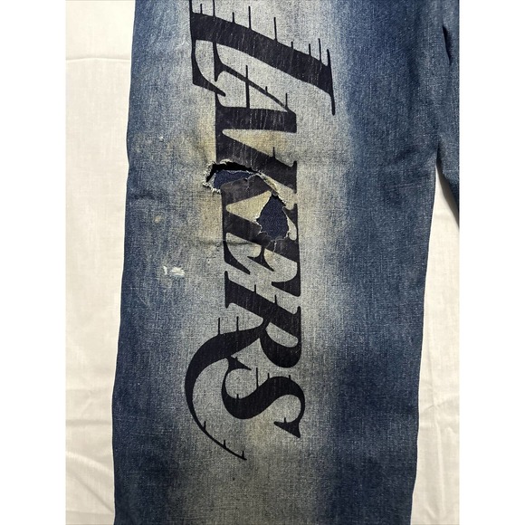 UNK NBA Los Angeles Lakers Kobe Bryant #8 Denim Shorts Size  UNK NBA Los Angeles Lakers Kobe Bryant #8 Rookie Denim Pants 36 Jeans Vintage